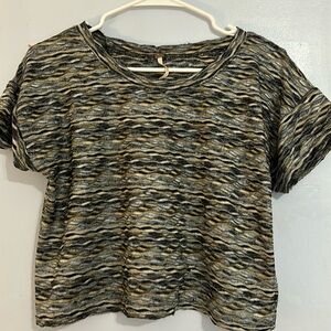 Free Poeple XS crochet wave Crop Top